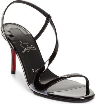 Christian Louboutin Rosa Z Slingback Sandal in Black/Black at Nordstrom, Size 10.5Us