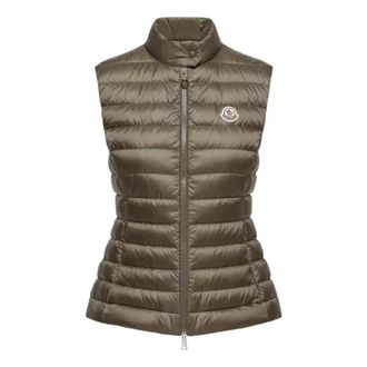 Moncler Down Vest - female - Moncler - Waistcoats - Green - XL - Jackets