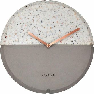 NeXtime 3516 Reloj De Mesa O Pared Reloj De Cuarzo C&iacute;rculo Gris