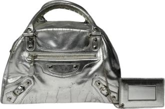 Balenciaga Pre-owned Vintage Handtas - Dames - Vintage Handtas - Grijs - ONE Size - Leer - Vintage