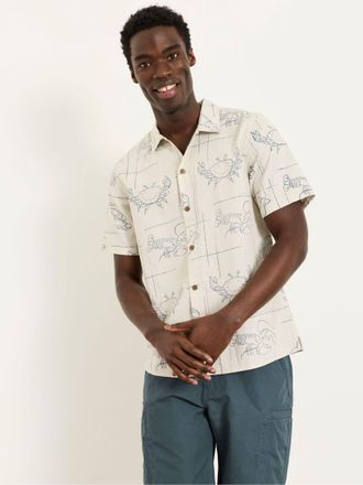 Fat Face FatFace Natural Short Sleeve Seafood Print Shirt