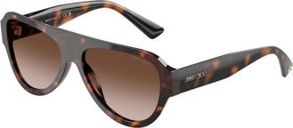 Jimmy Choo London Zonnebril - Dames - Zonnebrillen - Bruin - 55 MM - Accessoires