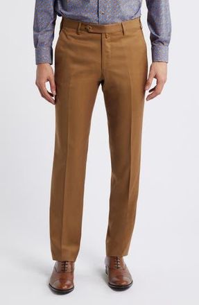 Zanella Parker Platinum Super 130s Gabardine Dress Pants in Rust /Copper at Nordstrom Rack, Size 42