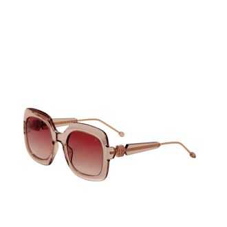 Philipp Plein Philipp Plein Womens 99mm Shiny Trasnparent Beige Sunglasses
