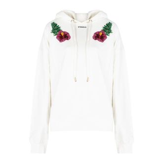 Pinko Mutato Hoodie - Sweatshirts & Hoodies - Mujer - Blanco - S