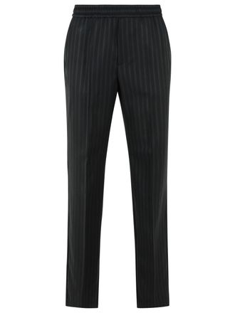 Versace Pantaloni Versace in lana jacquard nera