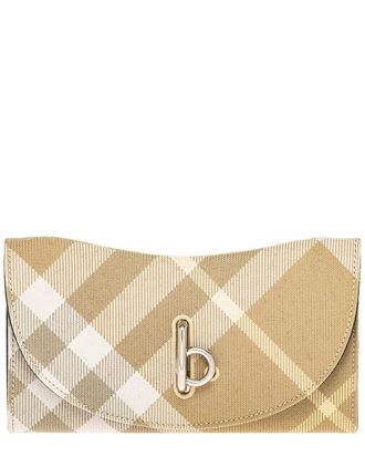 Burberry Rocking Horse Leather-Trim Continental Wallet