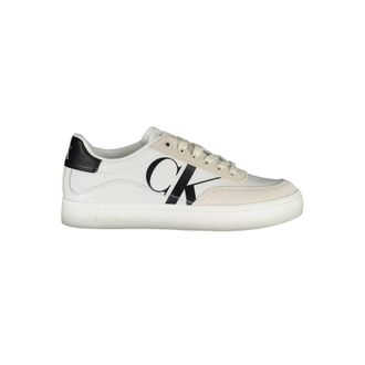 Calvin Klein Womens Ck Monogram Lowtop Sneakers - White - Size EU 40