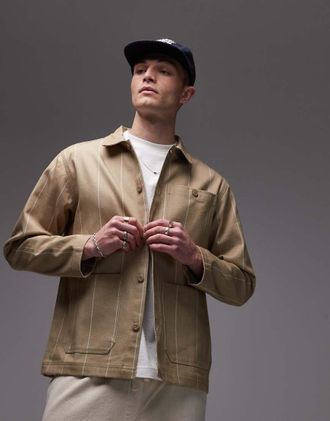 Parlez Clothing Flow - Giacca greige con dettaglio del logo-Multicolore