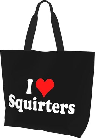 AOOEDM I Love Squirters Ladies Canvas Tote Reusable Shopping Bag