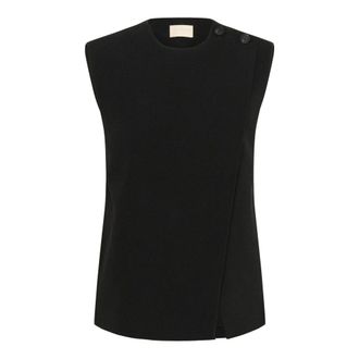 Soaked In Luxury Sarina Gilet - Dames - Jassen - Zwart - Maat: XS Leer