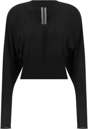 Rick Owens Black V-Cropped Top