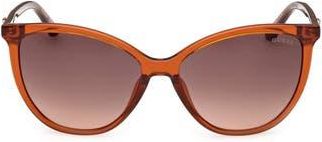Guess Cat Eye Sunglasses in Orange/Other /Gradient Brown at Nordstrom Rack