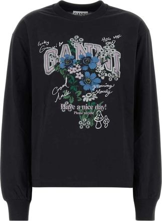 Ganni Mujer, Sudaderas, Negro, Talla: L