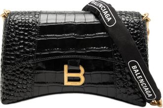 Balenciaga Pre-owned Balenciaga Croc Embossed Leather Downtown Crossbody XS 689121 1090 R 568008