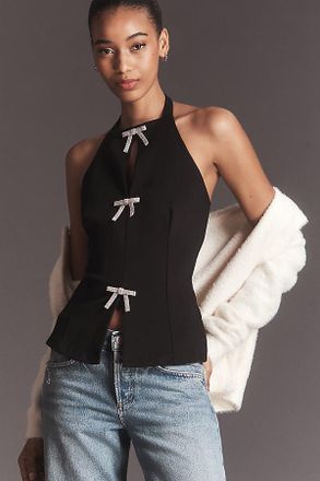 Maeve Bow Embellished Tank Top