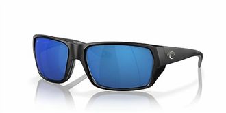 Costa Mens Tailfin Sunglasses In Matte Black Blue Mirror 580P (60)