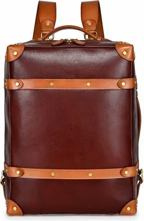 OLD TREND Speedwell Small Leather Trunk Backpack in Brown at Nordstrom