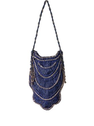 NANNACAY Margie beaded shoulder bag - Blue
