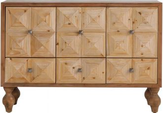 Mathi Design Aparador con dise&ntilde;o geom&eacute;trico en relieve L118