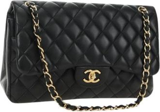 Chanel Pre-owned Vintage Schoudertas - Dames - Vintage Schoudertas - Zwart - ONE Size - Leer - Vintage