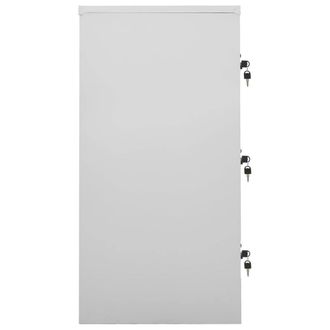 Berkfield Home Locker Cabinet Light Grey 90x45x92.5 cm Steel