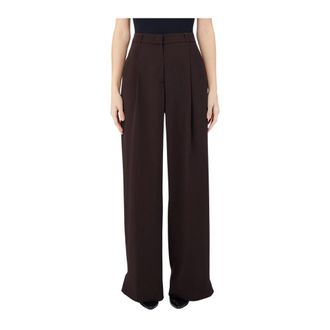 Liu Jo Broeken, Dames, Bruin, M, Polyester, Pant. lungo con alamaro