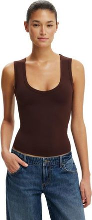 Cotton On Womens Hold Me V Neck Tank in Dark Oak at Nordstrom, Size Xx-Small