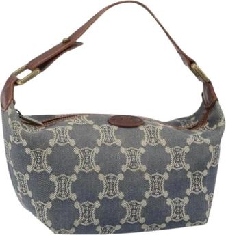 Celine Pre-owned Shoulder Bags, female, Blue, Size: ONE SIZE Pre-owned Canvas Shoulder Bag