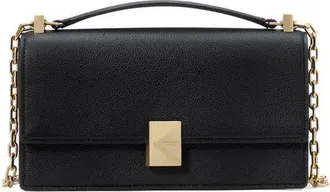 Kate Spade New York deco pebble leather convertible crossbody bag in Black at Nordstrom
