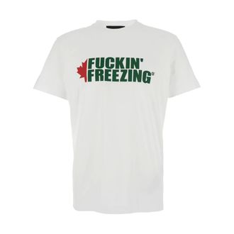 Dsquared2 Tops, Heren, Wit, XL, Katoen, Cool Fit T-Shirt