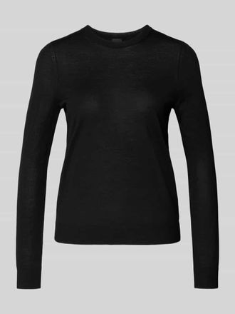 HUGO BOSS Regular Fit Pullover aus reiner Schurwolle Modell FERPINA in Black, Größe XXL