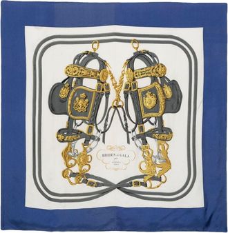 Hermès 1960s Brides de Gala silk scarf - unisex - Silk - One Size - Blue