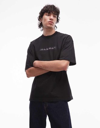 AllSaints Deterent - T-shirt nero slavato