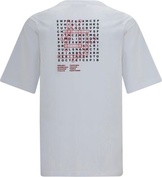 Dolce & Gabbana Mens Cotton T-Shirt With Back Print Bianco Ottico T-Shirts And Polos