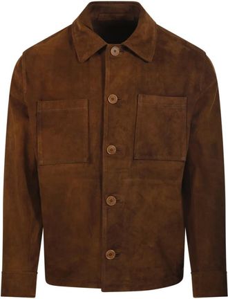 Salvatore Santoro Leather Jackets, male, Brown, Size: XL Vage Jacket