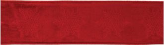 Melrose International Embroidered Snowflake Wired Ribbon 4 x 5 Yds. - Red
