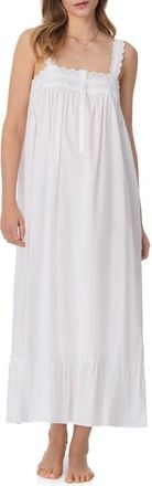 Eileen West Sleeveless Cotton Lawn Ballet Nightgown in White at Nordstrom, Size X-Large