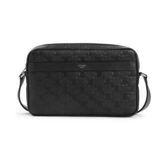 Celine Cross Body Bags, male, Black, Size: ONE SIZE Medium Messenger Bag