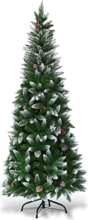 Costway Costway &Aacute;rbol De Navidad Artificial De 180 Cm &Aacute;rbol De Navidad Con Agujas De Pvc Soporte De Metal,ramas De 630 Puntas Y Nieve Decorativa Para Hogar Of