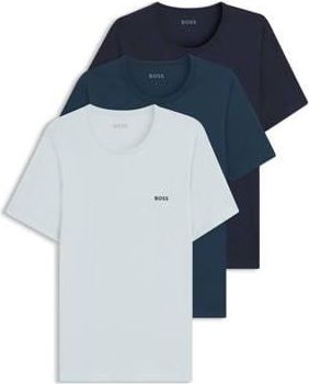 BOSS ondershirt (set van 3) wit/donkerblauw/blauw