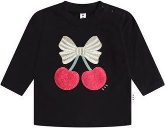 Huxbaby Cherry Rib Tee in Black at Nordstrom, Size 6-12M Au