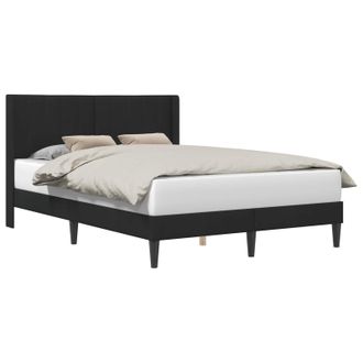 vidaXL Struttura Del Letto Con Testiera Nero 140 X 190 Cm Velluto Vidaxl