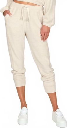 Vintage Havana Fleece Seam Jogger In White