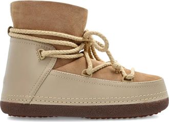 INUIKII leather lace-up snow boots - women - Lamb Skin/Lamb Shearling/Lamb Shearling/Rubber - 41 - Neutrals