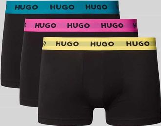 HUGO BOSS Slim Fit Trunks aus Baumwoll-Mix im 3er-Pack Modell PACK in Black, Gr&ouml;&szlig;e XXL