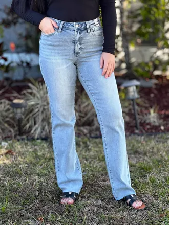 Judy Blue No Problem-O Dad Jeans In Light-Wash
