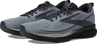 Brooks Mens Trace 3 Running Shoes In Grey/black/ebony