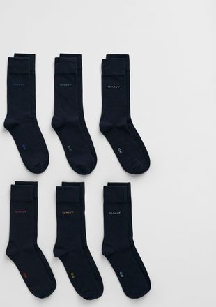 GANT Men 6-Pack Soft Cotton Socks (43-45) MARINE