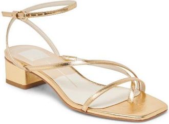 Dolce Vita Karlos Ankle Strap Sandal in Gold Metallic Stella at Nordstrom, Size 8.5